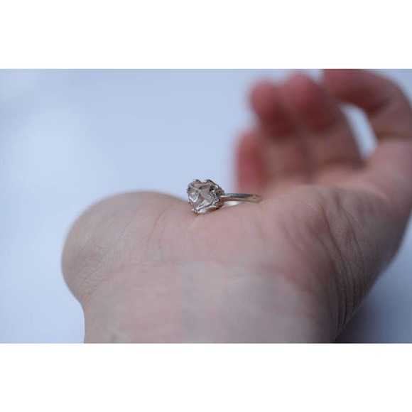 Handmade Engagement Ring Rough Natural Uncut Ring Raw Gemstone Raw Quartz - Picture 4 of 7